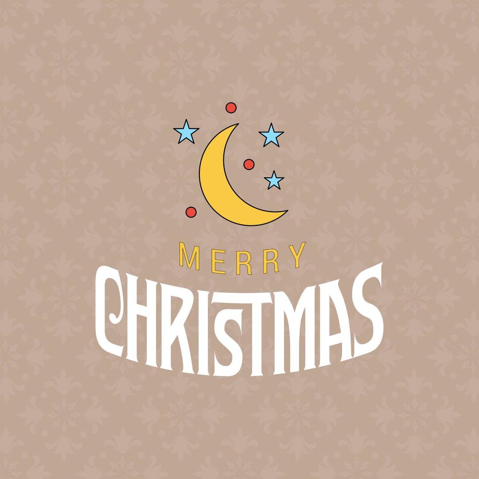 design de cartão de natal com design elegante e vetor de fundo marrom