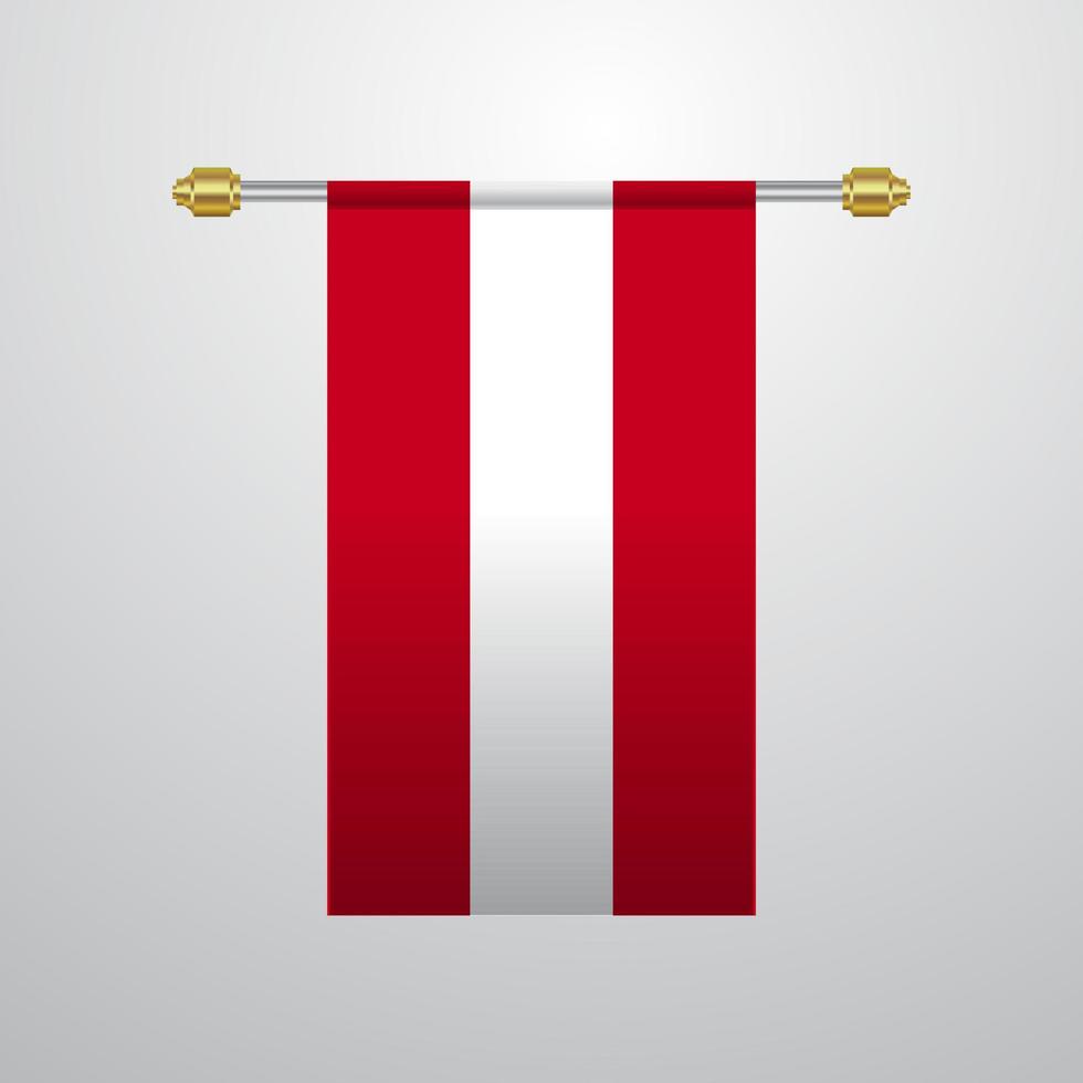 Áustria bandeira pendurada vetor