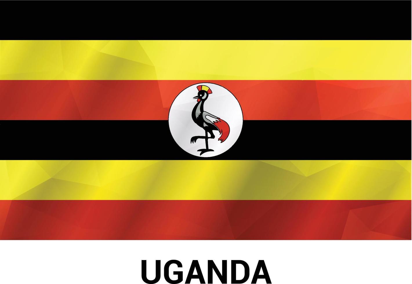 vetor de design de bandeira de uganda