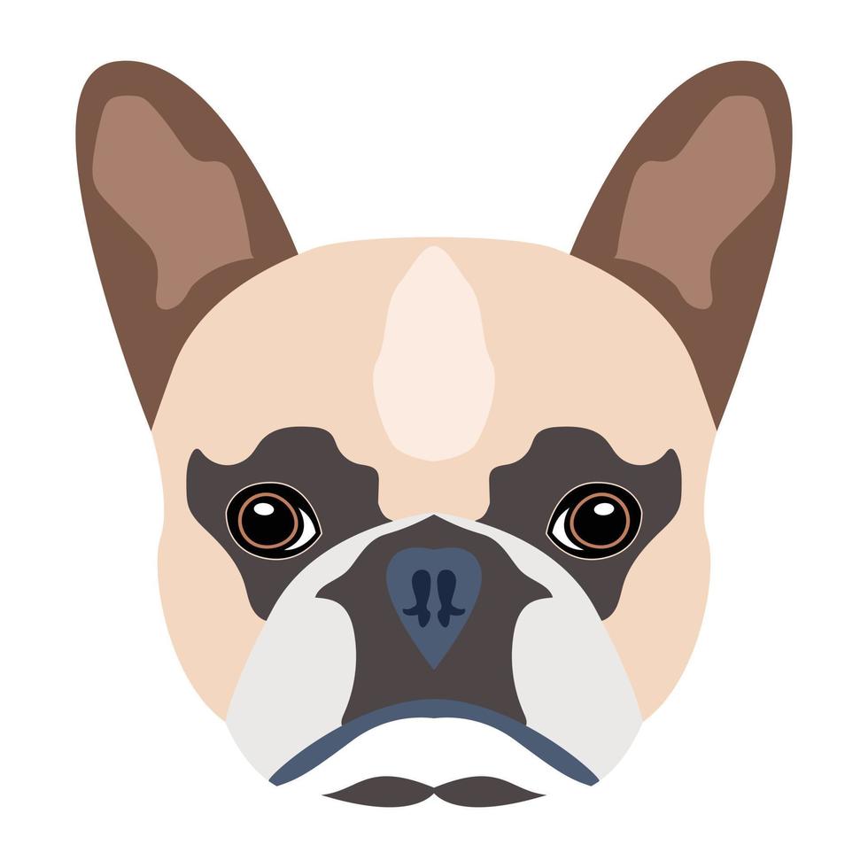ícone plano de cachorro com design criativo vetor