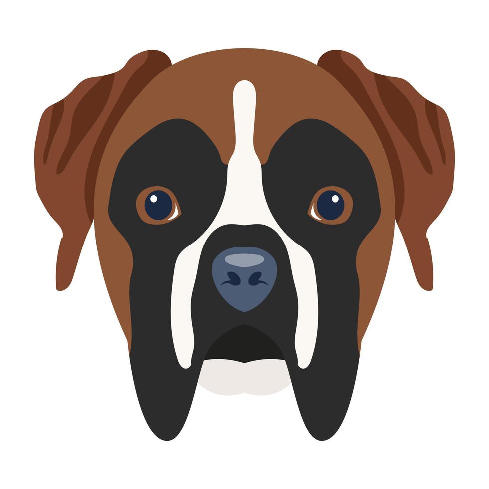 ícone plano de cachorro com design criativo vetor