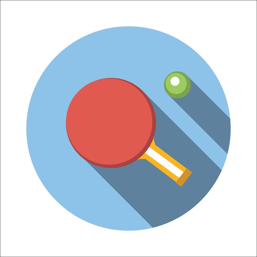 ícone plano de tênis de mesa vetor