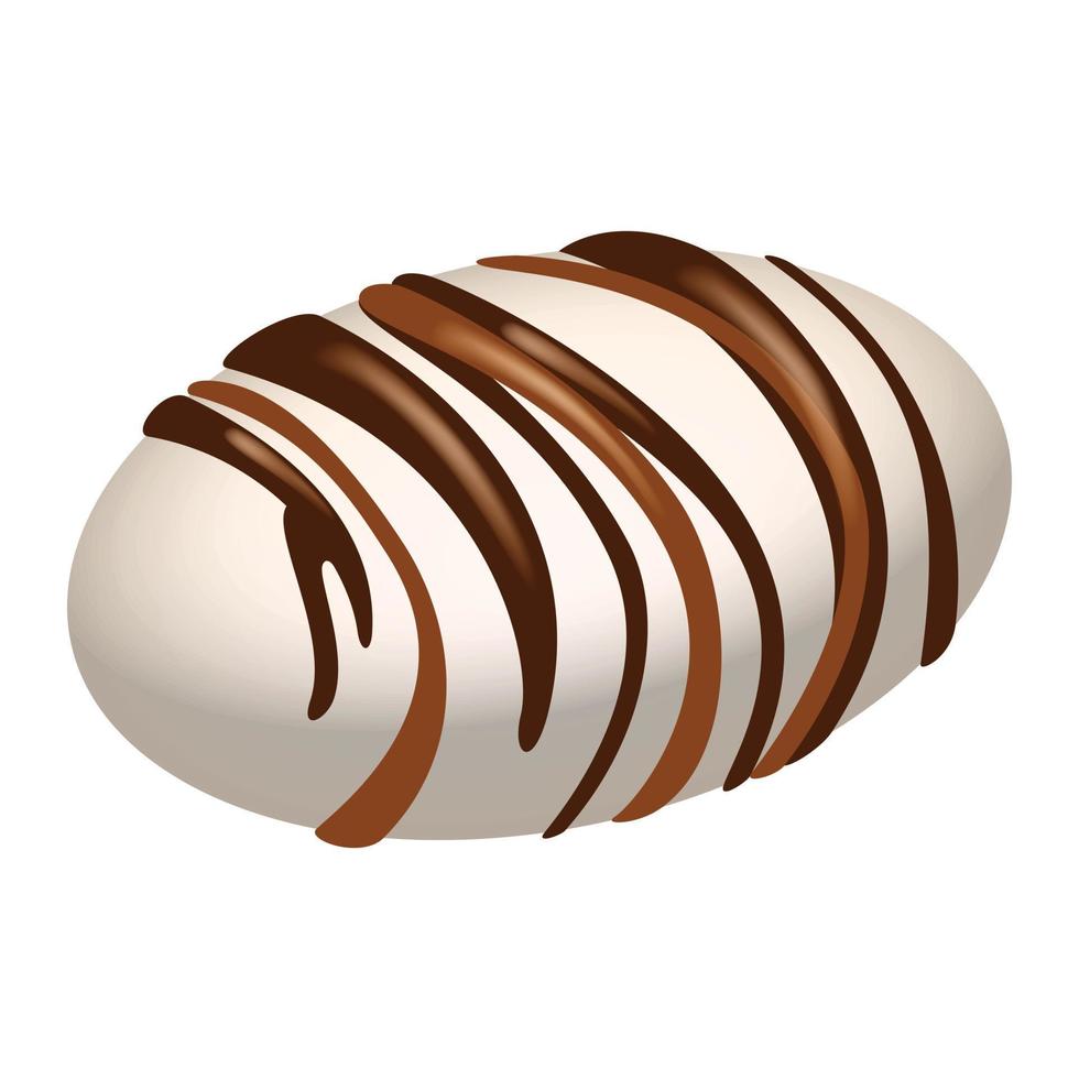 ícone de chocolate com leite, estilo isométrico vetor
