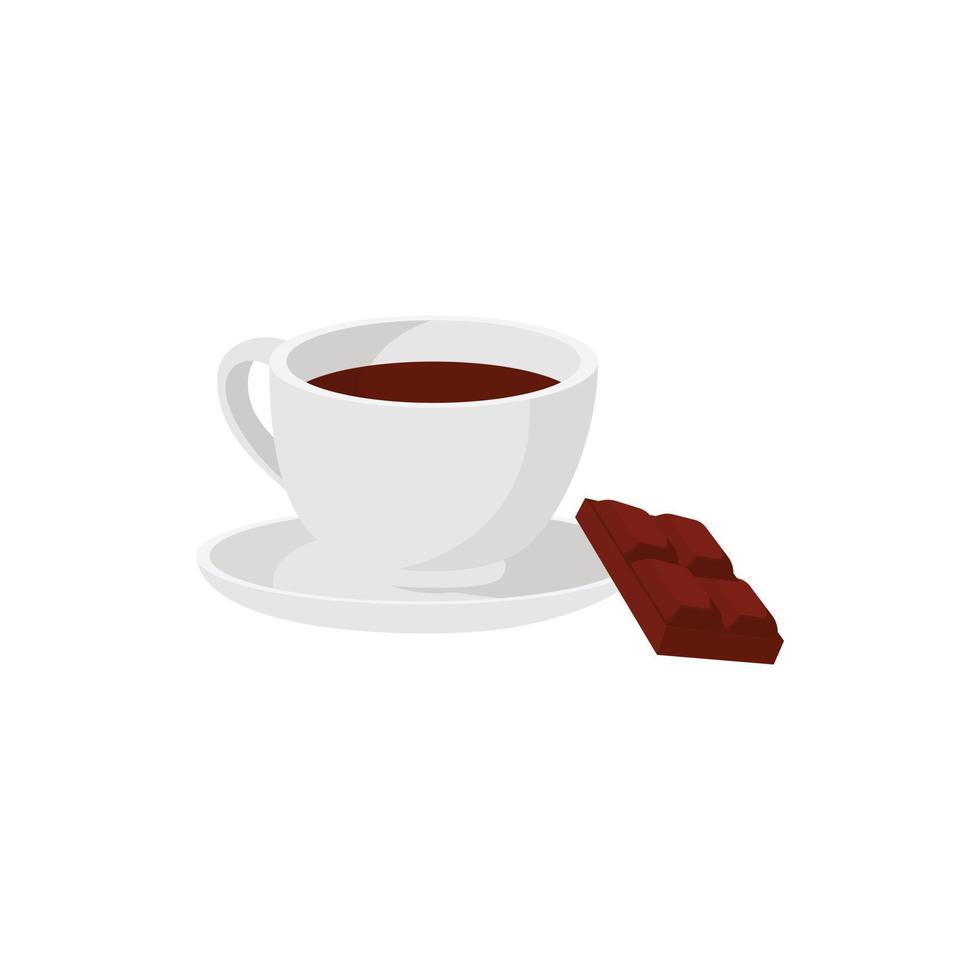 ícone de chocolate quente, estilo cartoon vetor