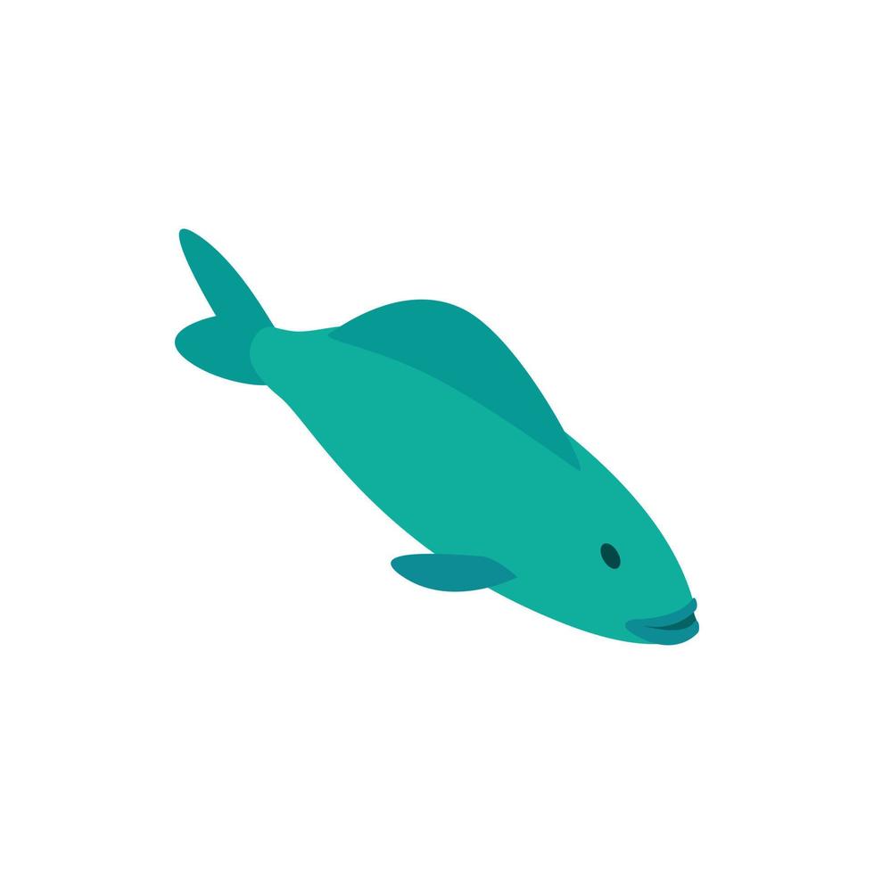 ícone de peixe truta, estilo 3d isométrico vetor