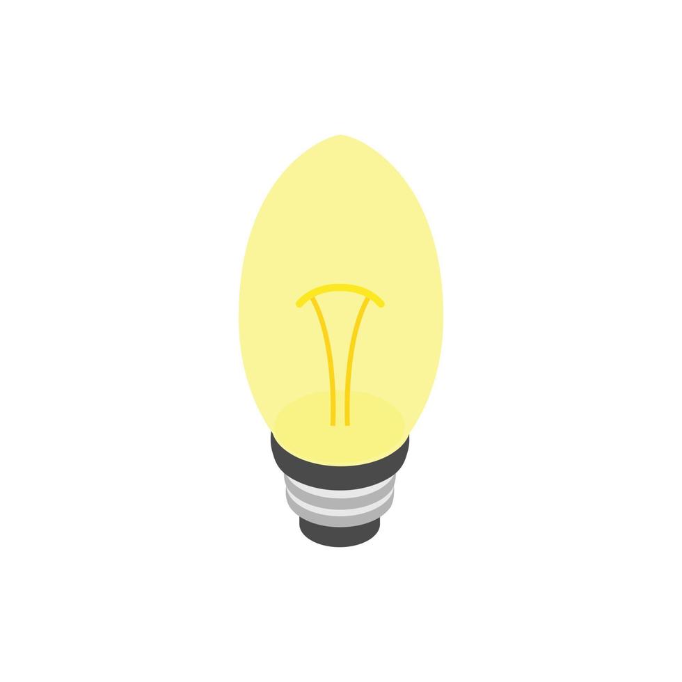 ícone de lâmpada, estilo 3d isométrico vetor