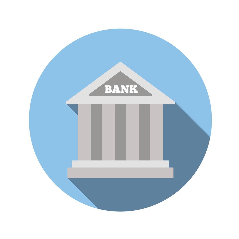 ícone plano do banco vetor