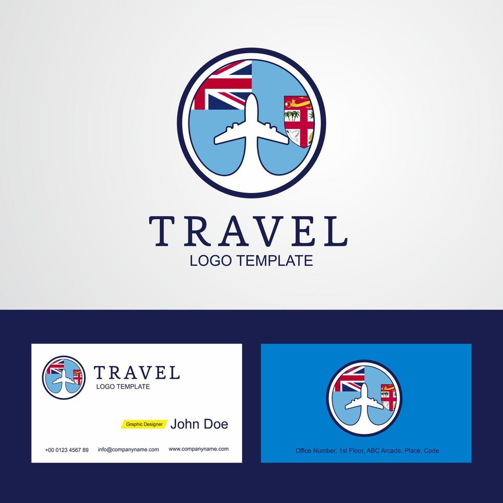 logotipo da bandeira do círculo criativo da federação de viagens da bósnia e herzegovina e design de cartão de visita vetor