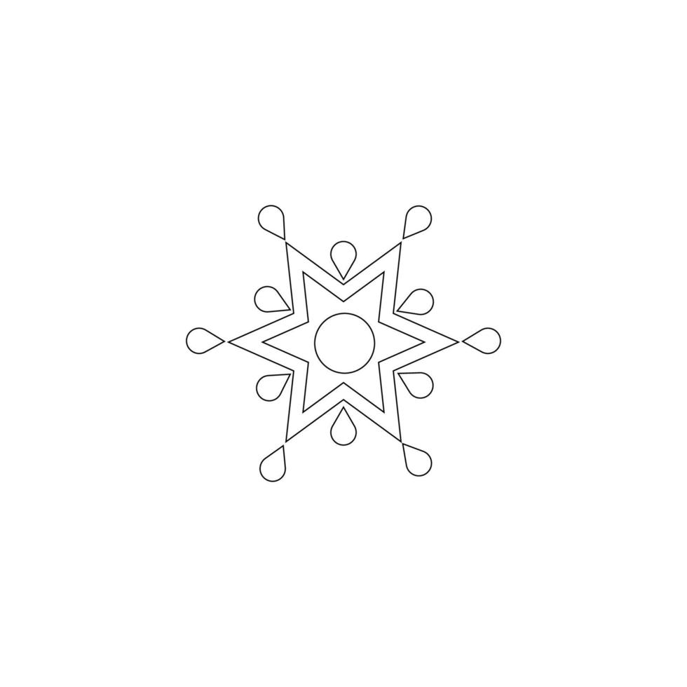 vetor de ilustração de ícone de flocos de neve