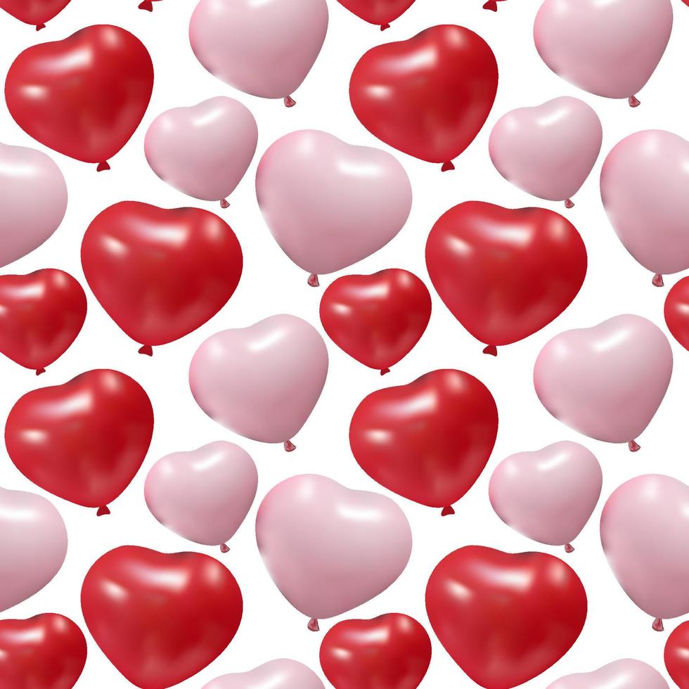 Balões de hélio 3D para seu projeto. balões brilhantes, decoração perfeita para brochuras de festa de aniversário, cartão de convite. balões para o dia dos namorados. vetor
