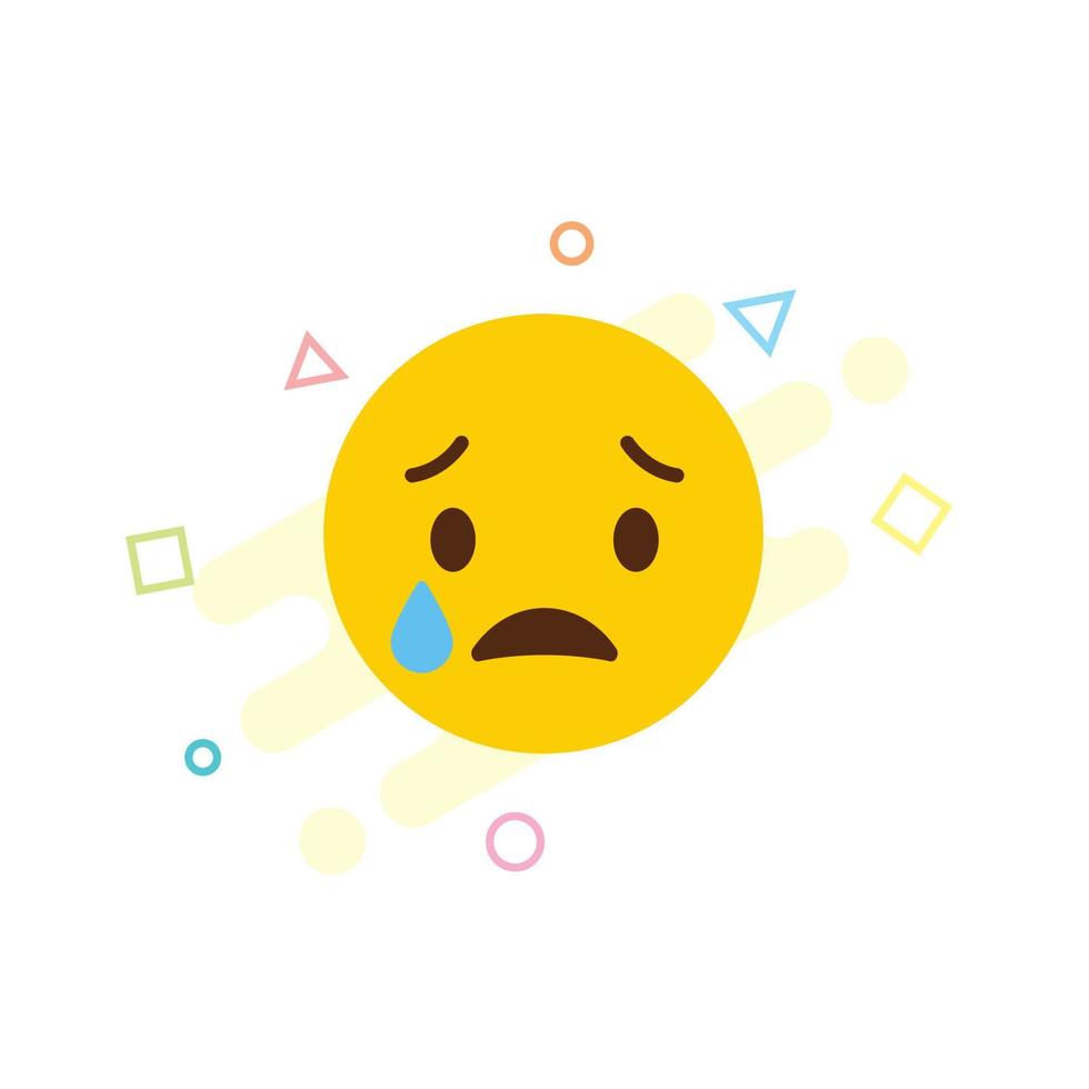 vetor de design de ícone emoji triste