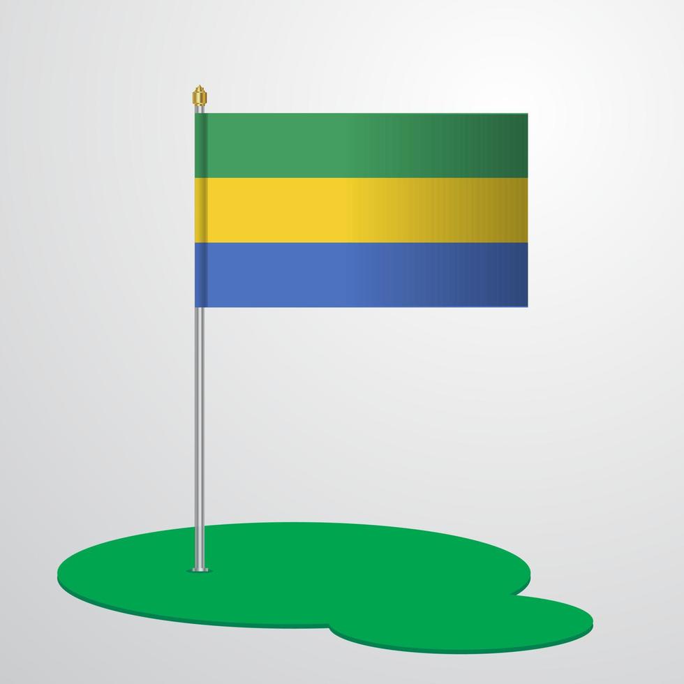 mastro de bandeira do gabão vetor