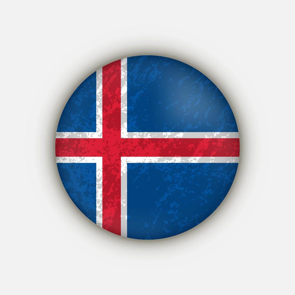 país Islândia. bandeira da Islândia. ilustração vetorial. vetor