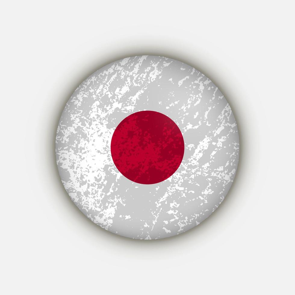 país japão. bandeira do japão. ilustração vetorial. vetor