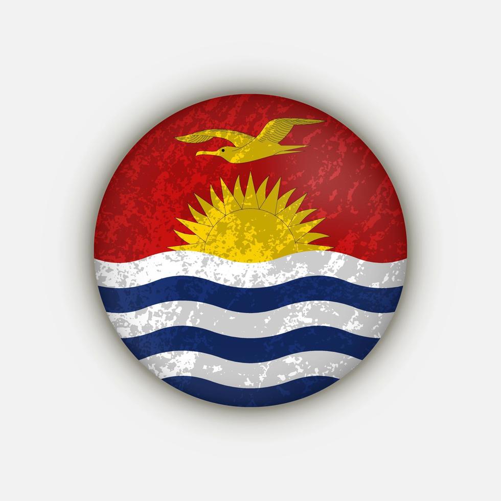 país kiribati. bandeira de kiribati. ilustração vetorial. vetor