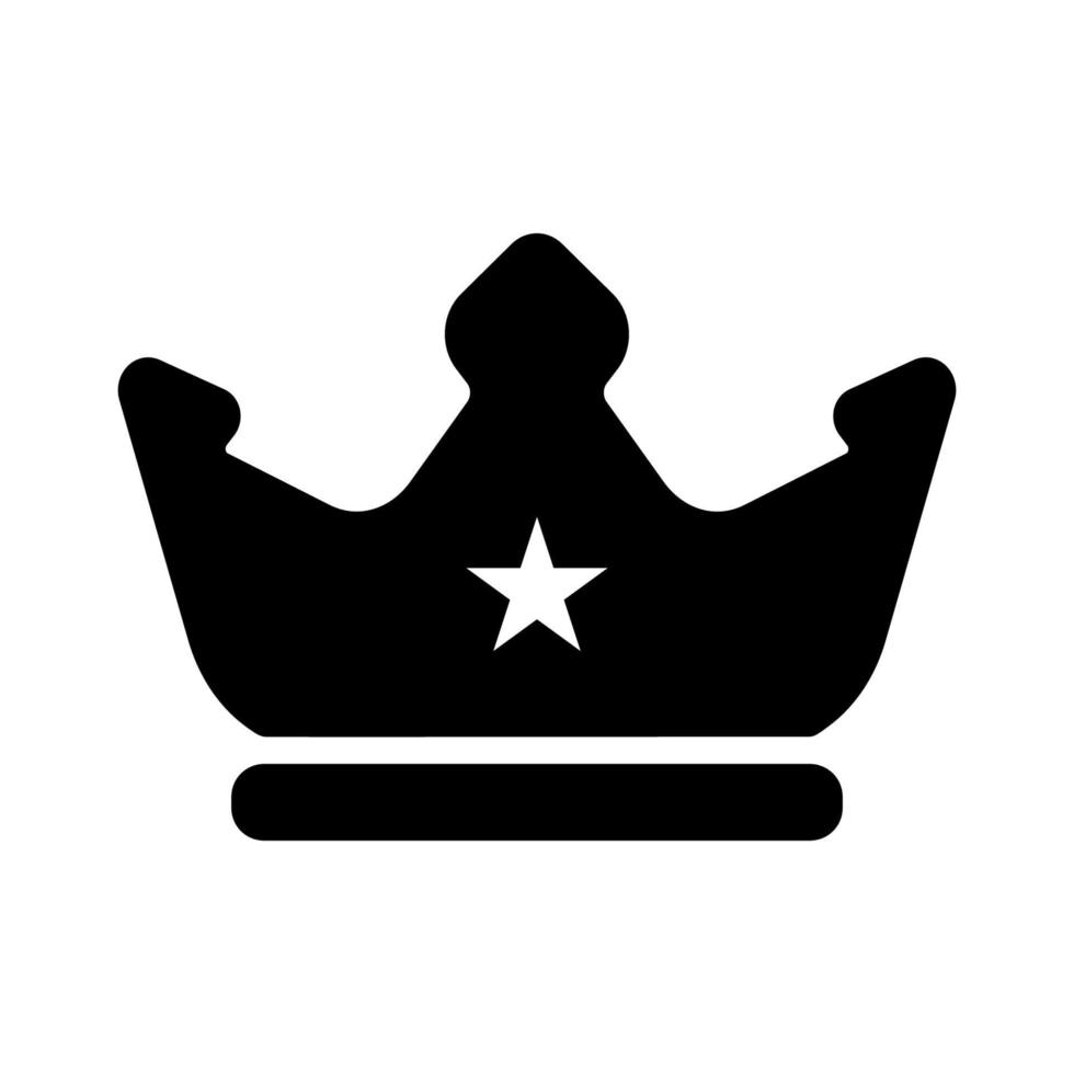 ícone do jogo do símbolo da coroa com estilo sólido vetor
