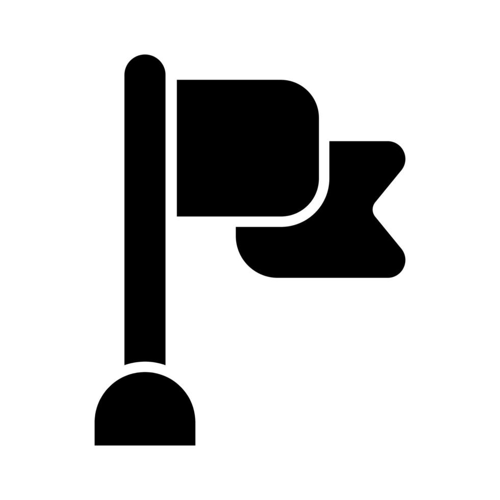 ícone do jogo de símbolo de bandeira com estilo sólido vetor