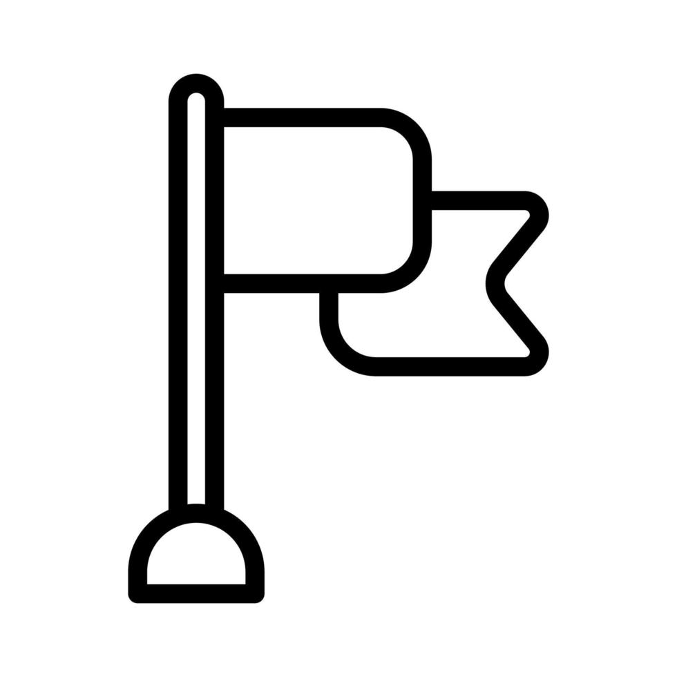 ícone de jogo de símbolo de bandeira com estilo de estrutura de tópicos vetor