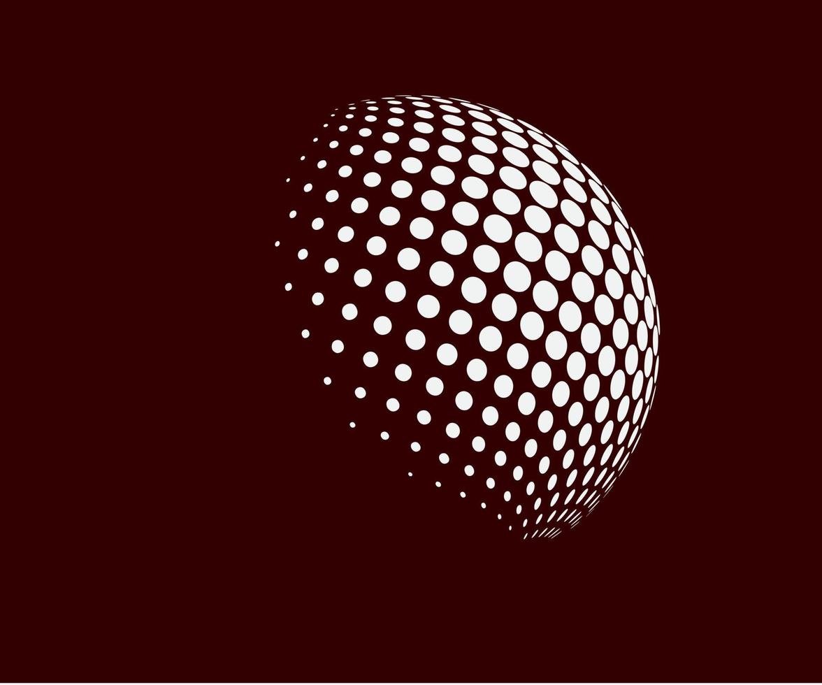 logotipo da esfera. ícone de bola abstrata. ilustração vetorial. vetor
