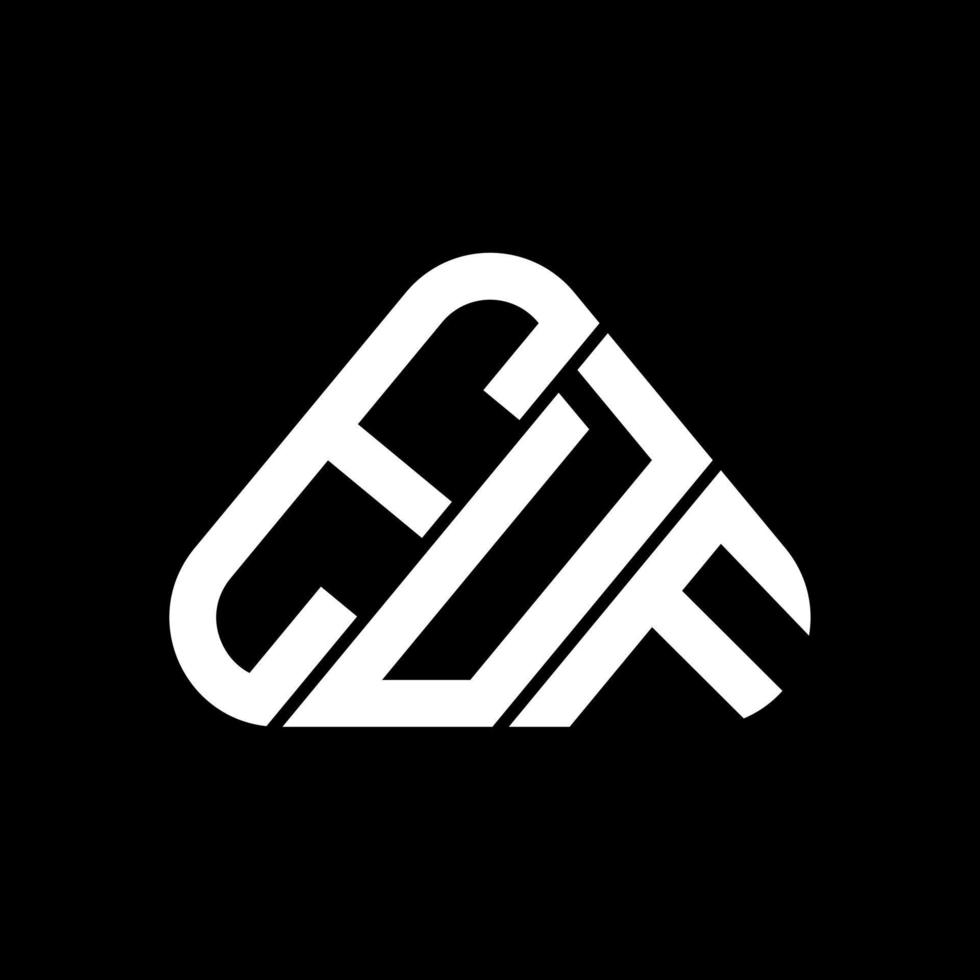 design criativo do logotipo da carta edf com gráfico vetorial, logotipo simples e moderno edf em forma de triângulo redondo. vetor