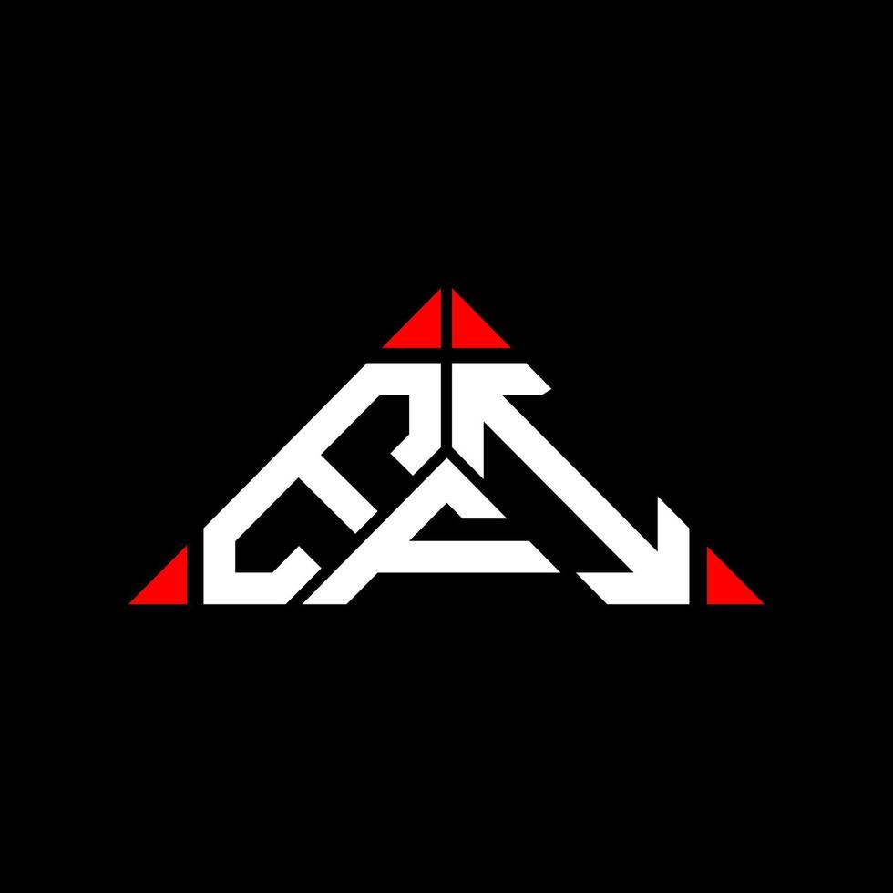 design criativo do logotipo da letra efi com gráfico vetorial, logotipo simples e moderno da efi em forma de triângulo redondo. vetor