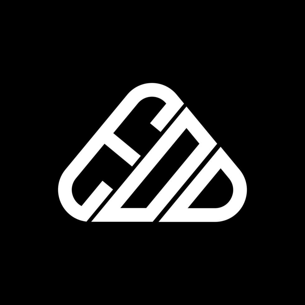 design criativo do logotipo da carta eod com gráfico vetorial, logotipo simples e moderno eod em forma de triângulo redondo. vetor