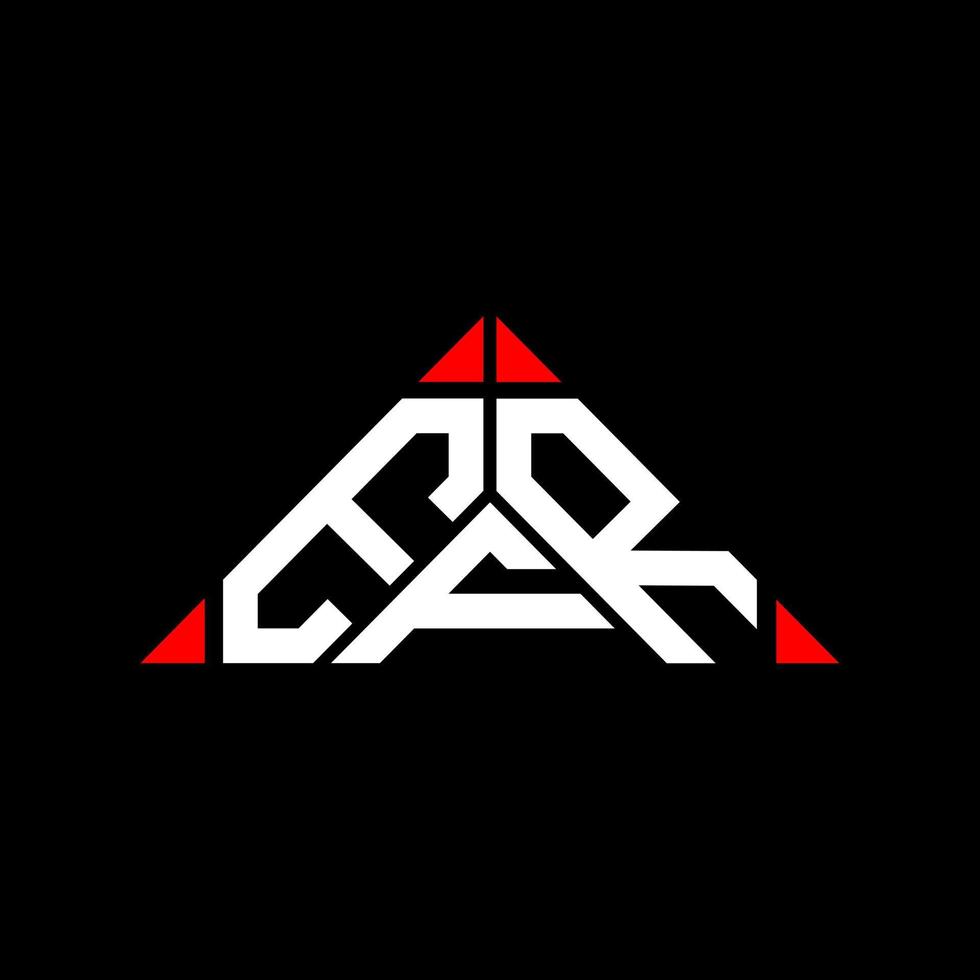 design criativo do logotipo da letra efr com gráfico vetorial, logotipo simples e moderno efr em forma de triângulo redondo. vetor