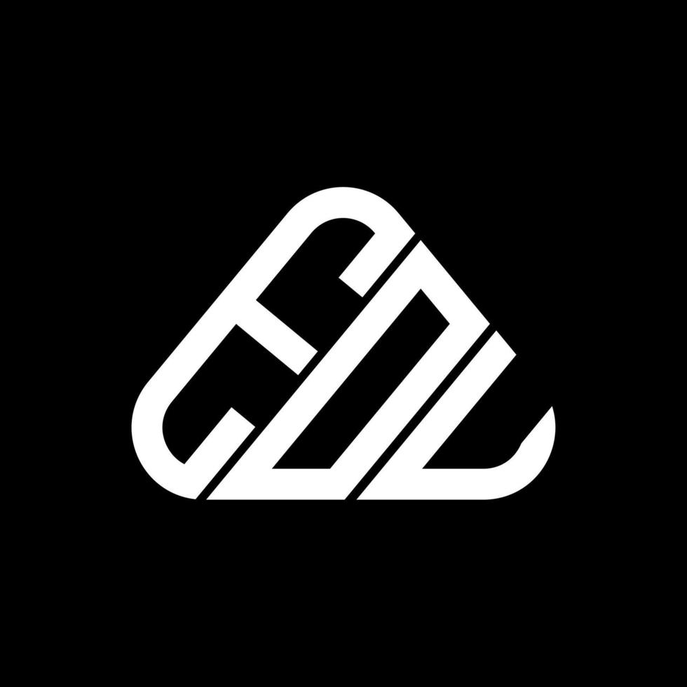 design criativo do logotipo da letra eou com gráfico vetorial, logotipo simples e moderno da eou em forma de triângulo redondo. vetor