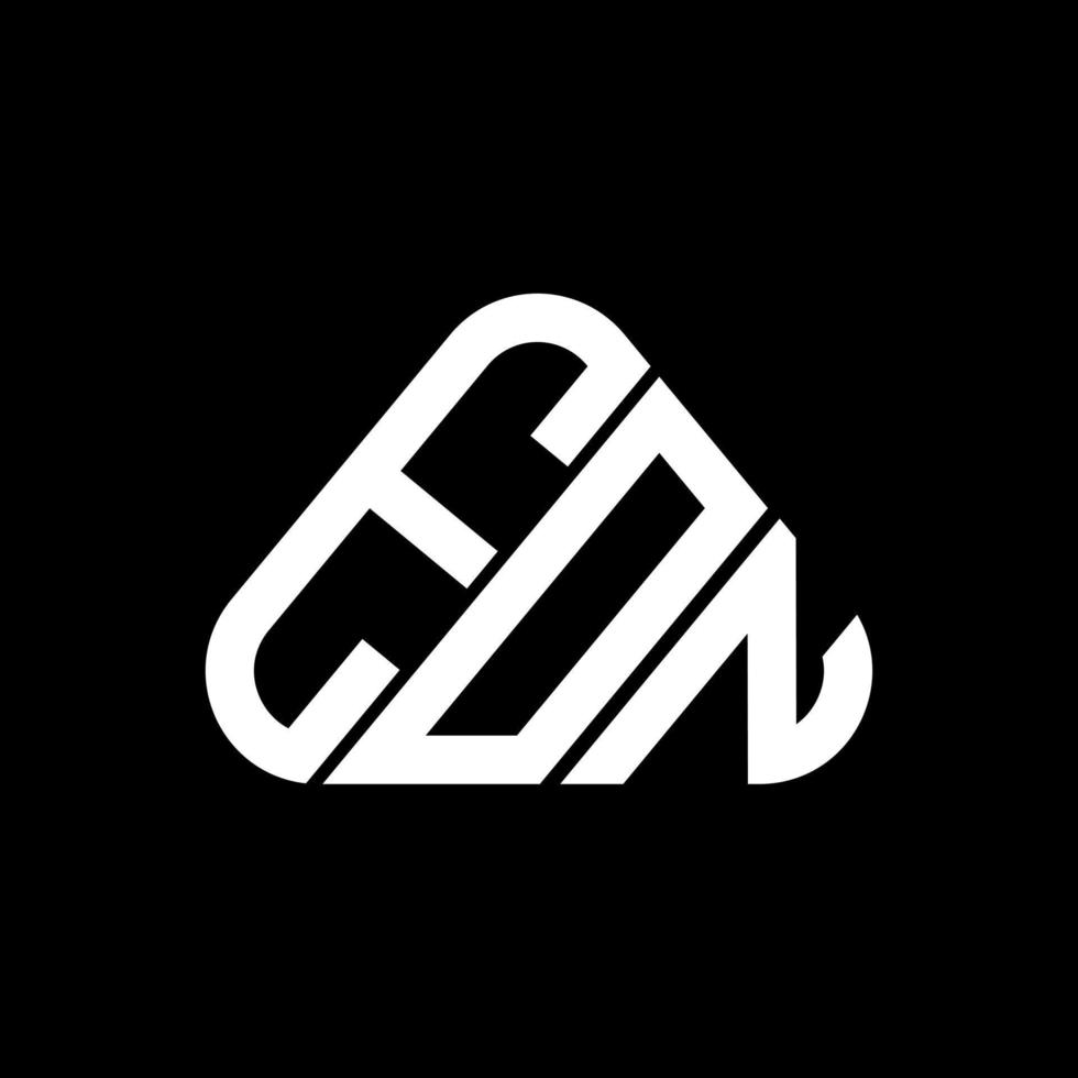 design criativo do logotipo da carta eon com gráfico vetorial, logotipo simples e moderno eon em forma de triângulo redondo. vetor