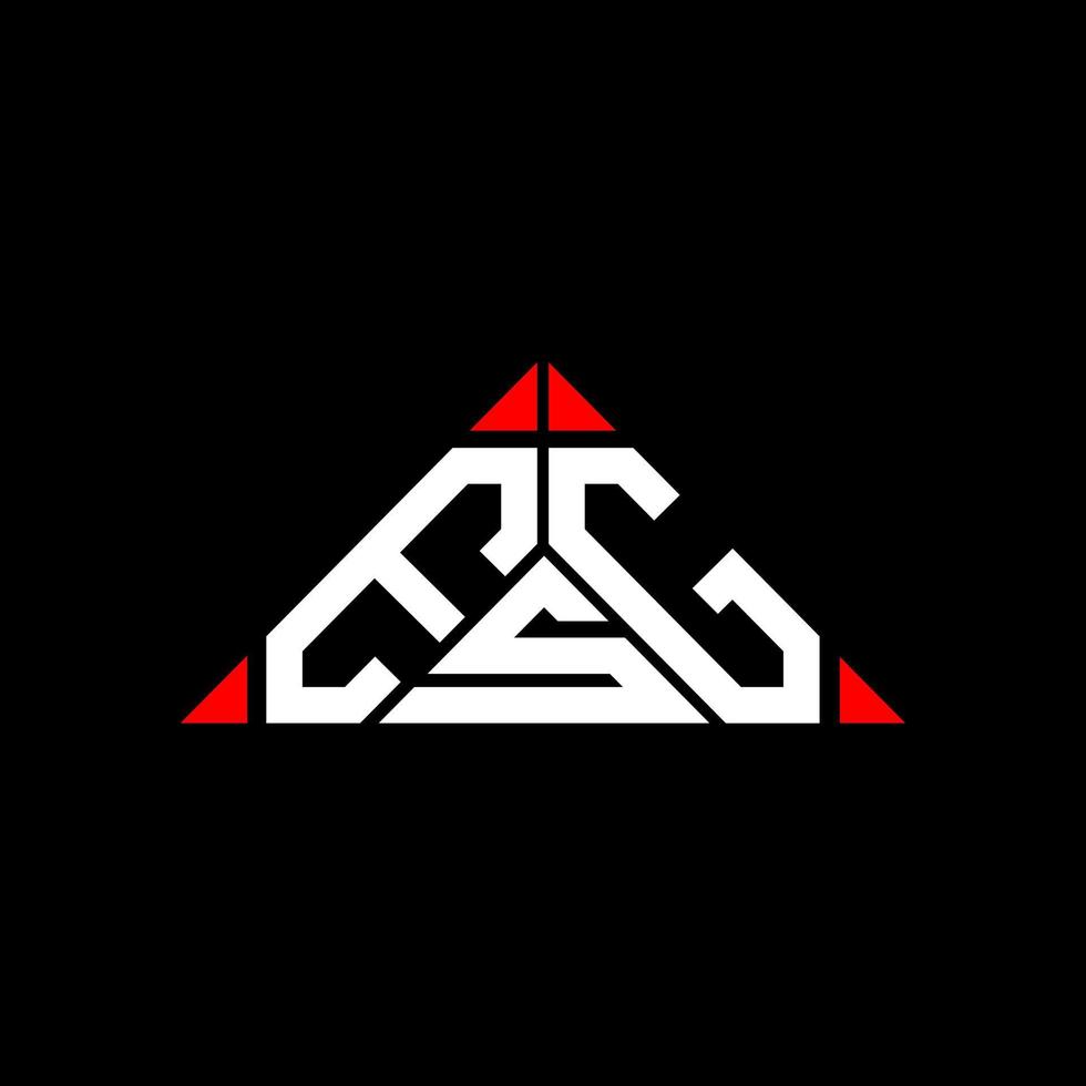 design criativo do logotipo da carta esg com gráfico vetorial, logotipo simples e moderno esg em forma de triângulo redondo. vetor