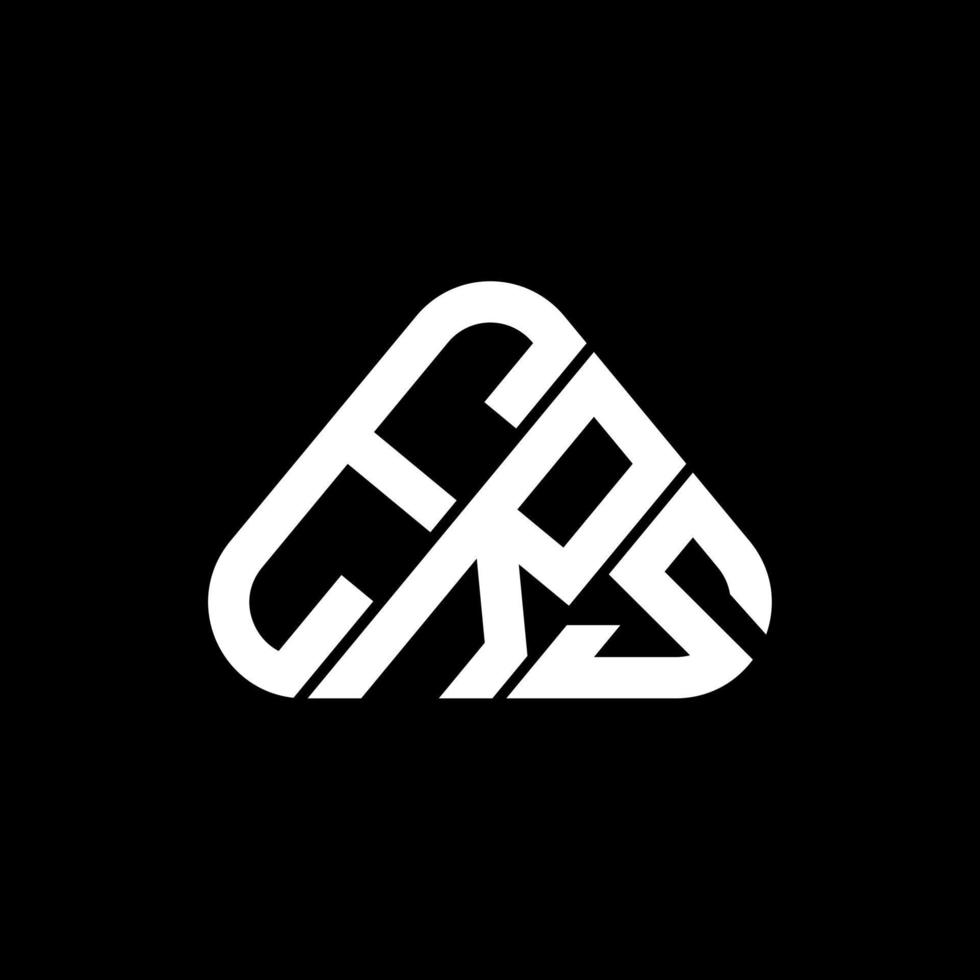 design criativo do logotipo da letra ers com gráfico vetorial, logotipo simples e moderno da ers em forma de triângulo redondo. vetor