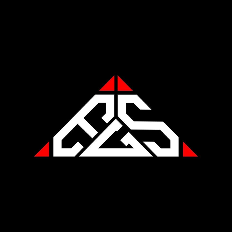 por exemplo, design criativo de logotipo de carta com gráfico vetorial, por exemplo, logotipo simples e moderno em forma de triângulo redondo. vetor
