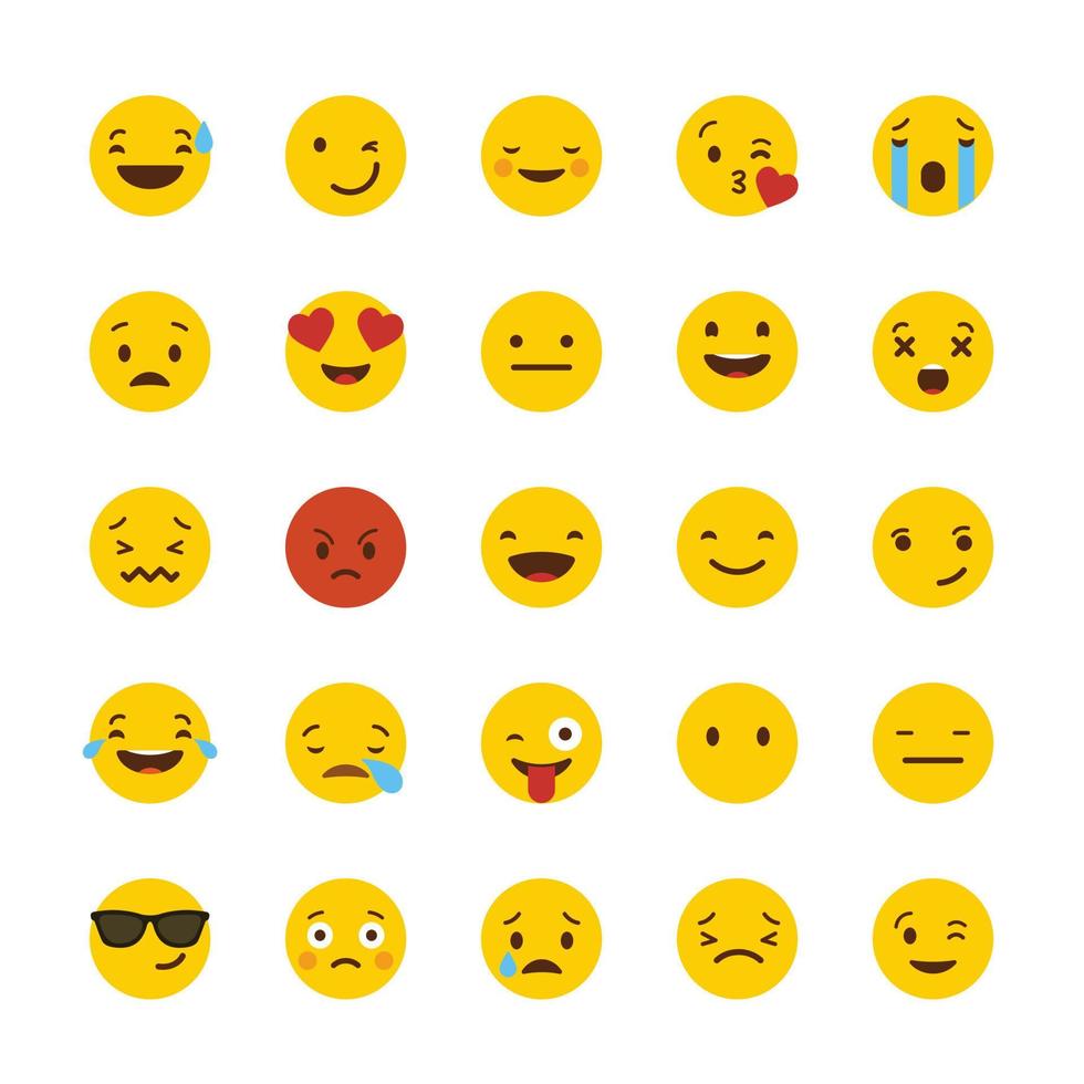 vetor de design de conjunto de ícones emoji
