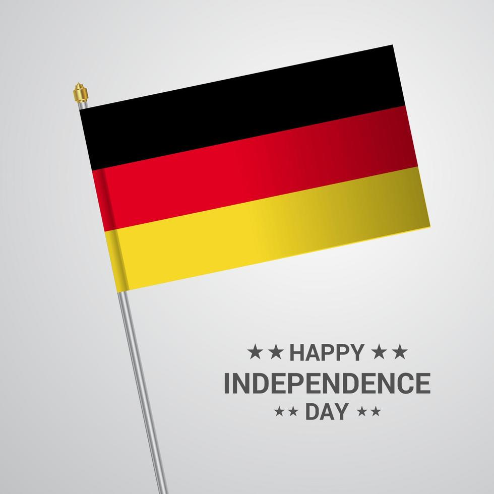 design tipográfico do dia da independência da alemanha com vetor de bandeira