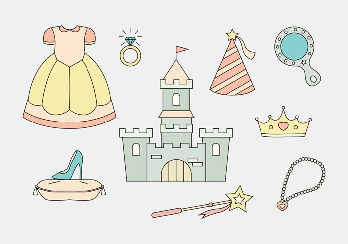 Princesa Icons Vector