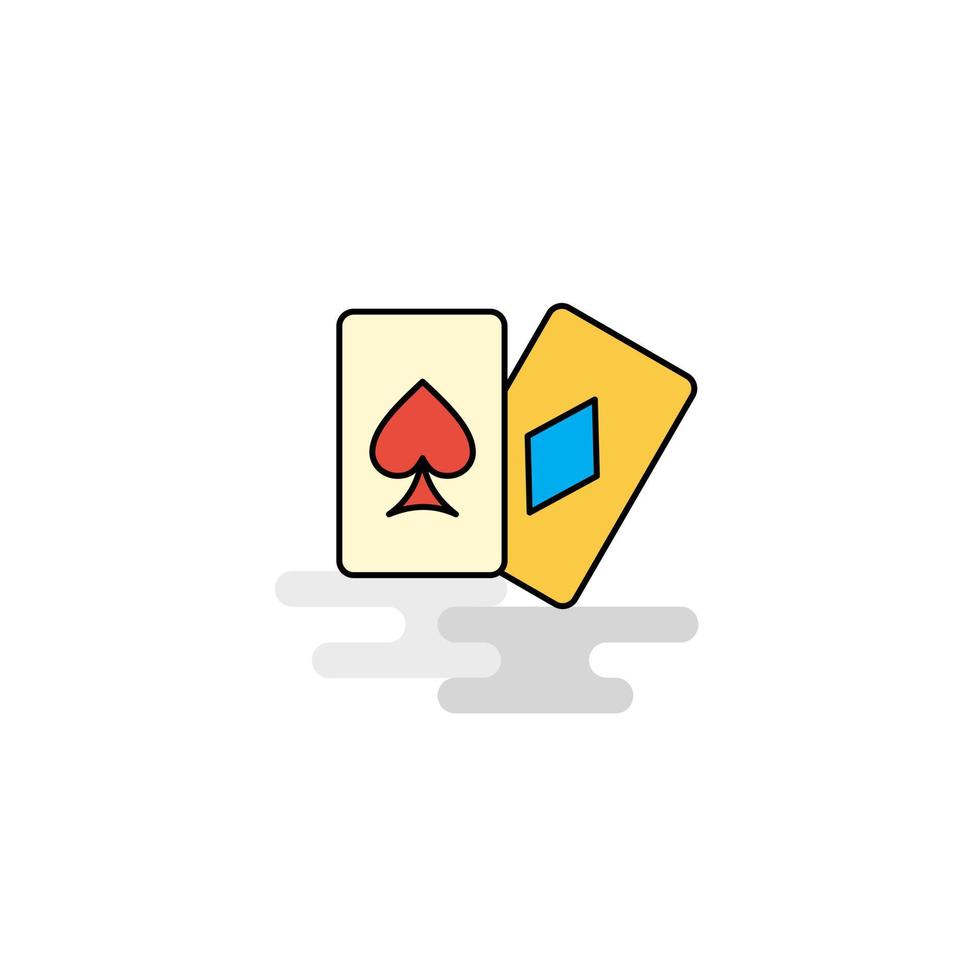 vetor de ícone de pôquer plano