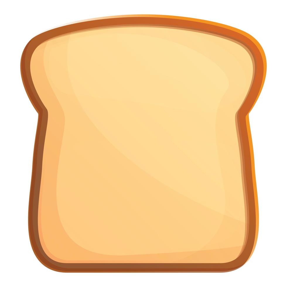 ícone de torrada de pão, estilo cartoon vetor