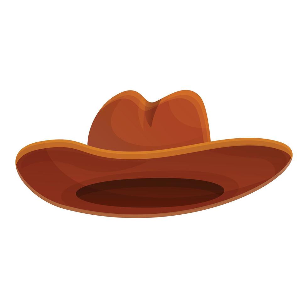 ícone do chapéu de cowboy do texas, estilo cartoon vetor