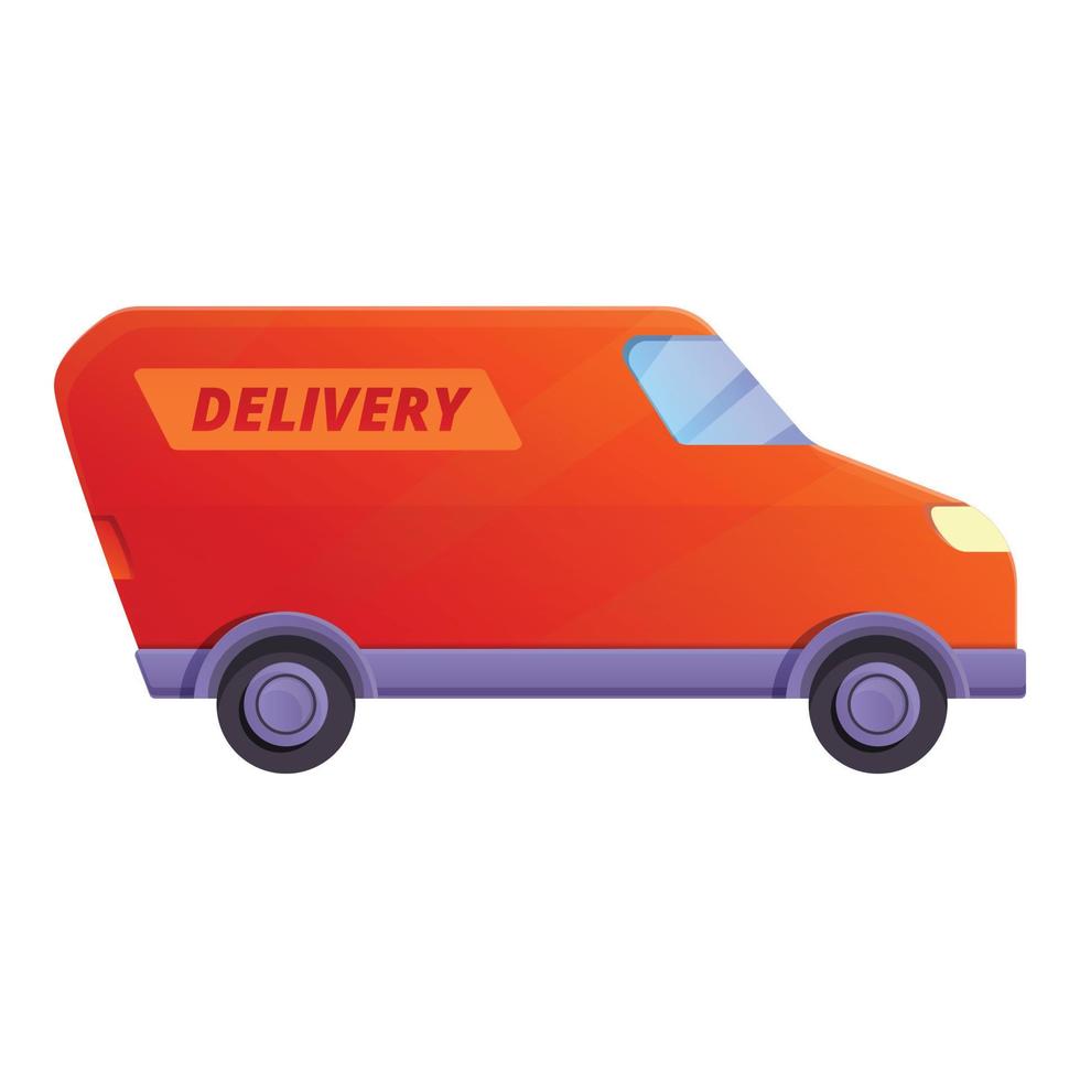 ícone do caminhão de entrega, estilo cartoon vetor