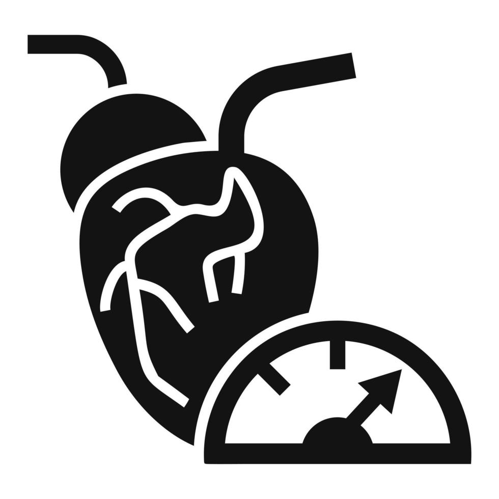ícone de bomba de coração, estilo simples vetor