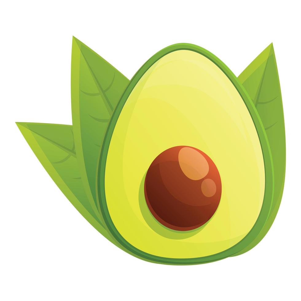 ícone de abacate, estilo cartoon vetor