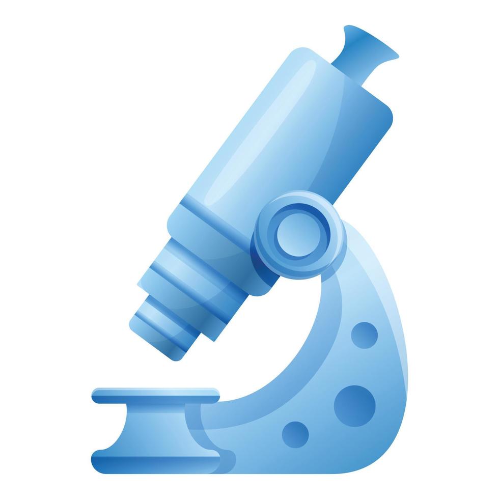 ícone do microscópio de exame de sangue, estilo cartoon vetor