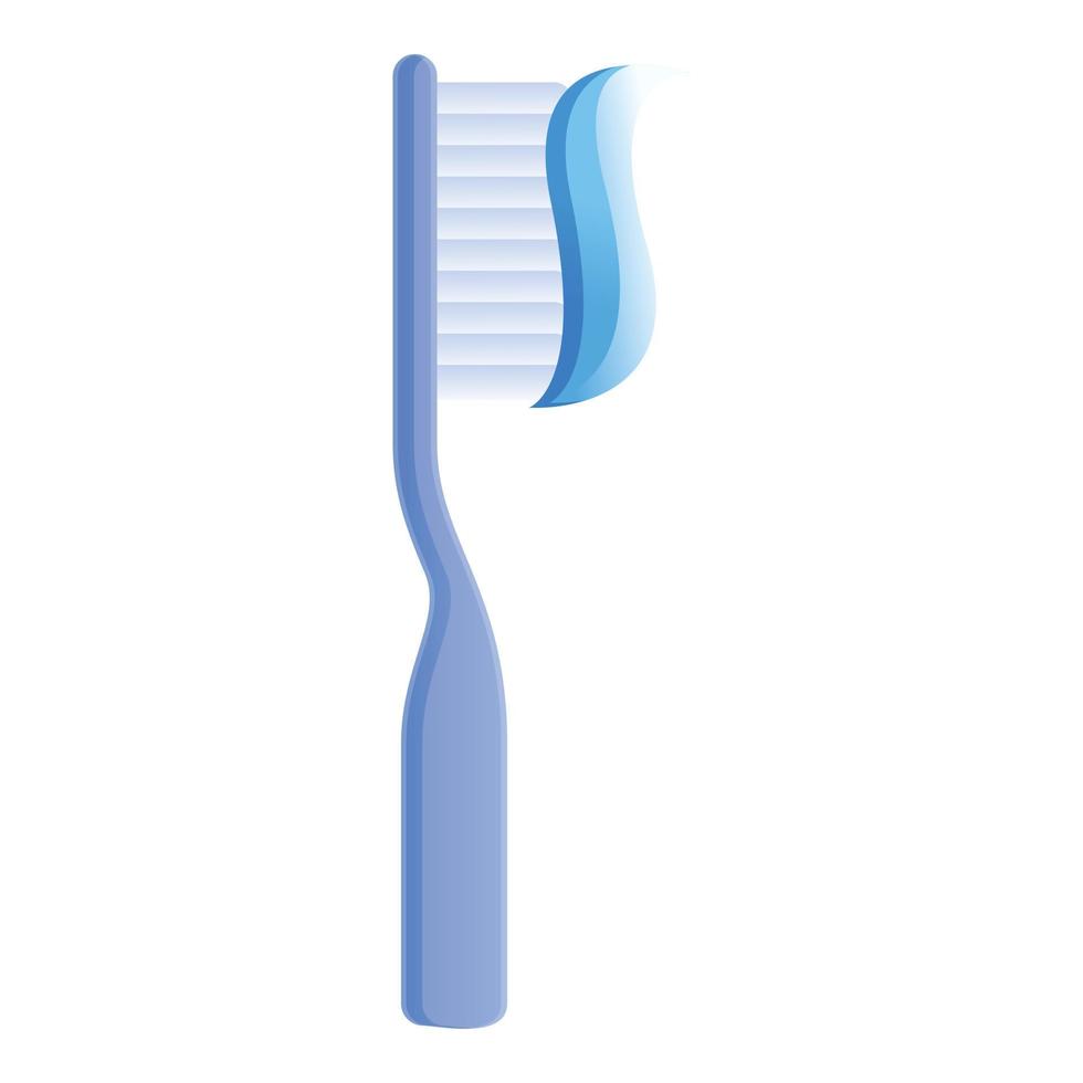 ícone de escova de dentes, estilo cartoon vetor