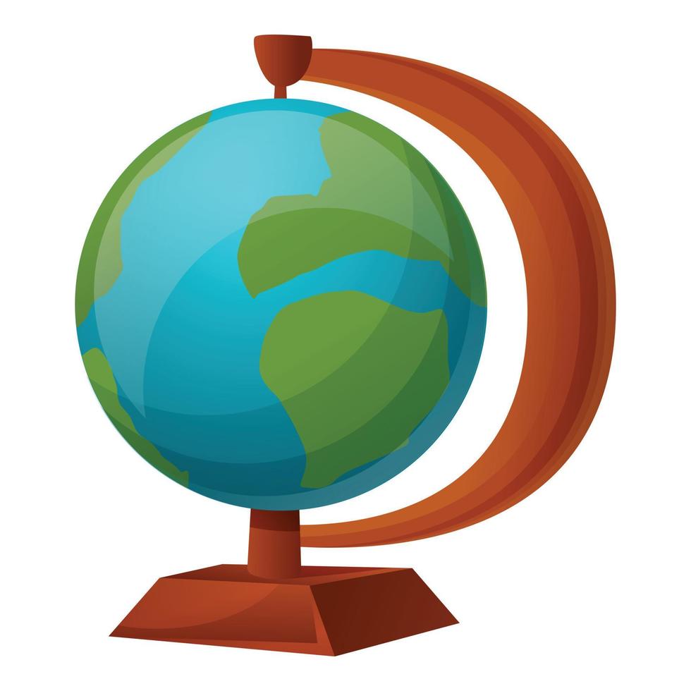ícone do globo, estilo cartoon vetor