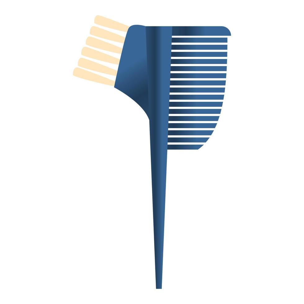 ícone de escova de cabelo de cor, estilo cartoon vetor