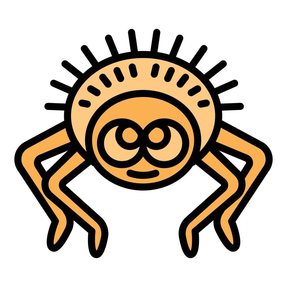 ícone de aranha fofo, estilo de estrutura de tópicos vetor