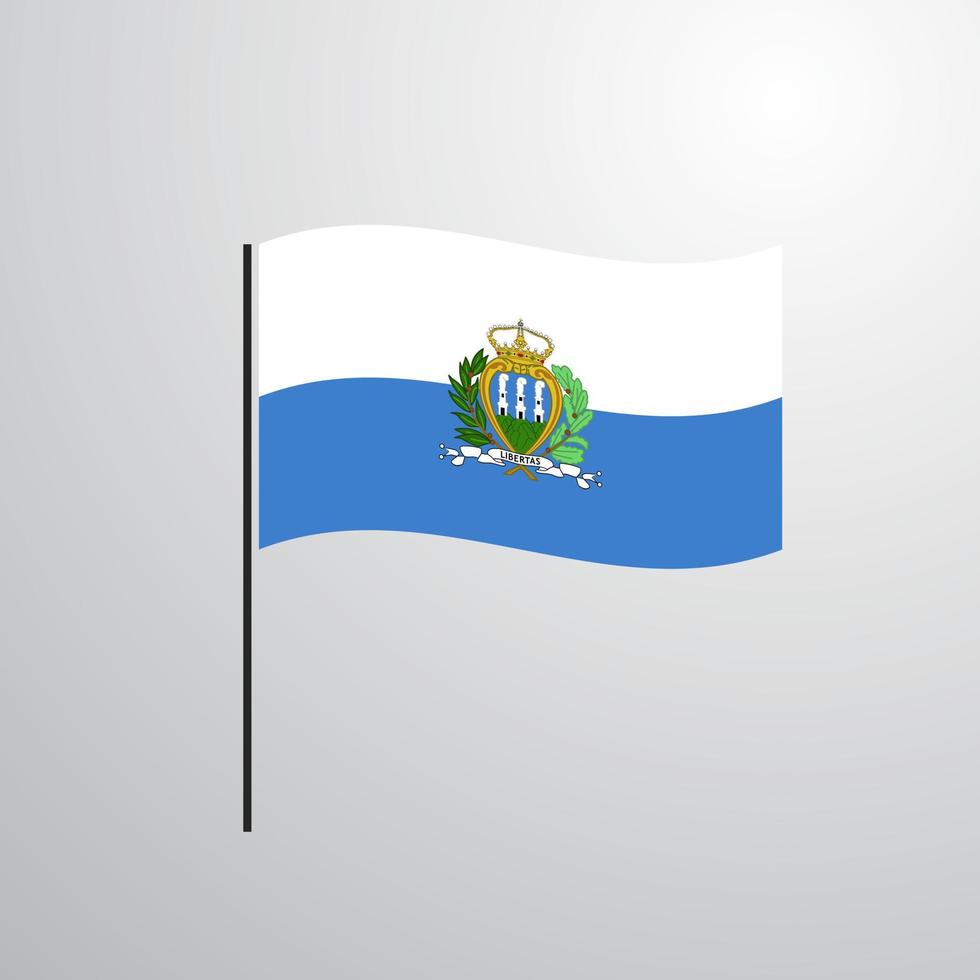 San Marino acenando a bandeira vetor