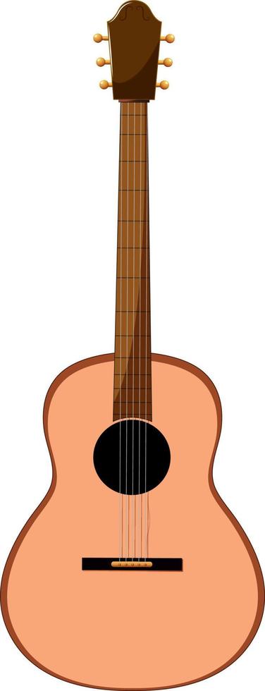 uma guitarra acústica isolada vetor
