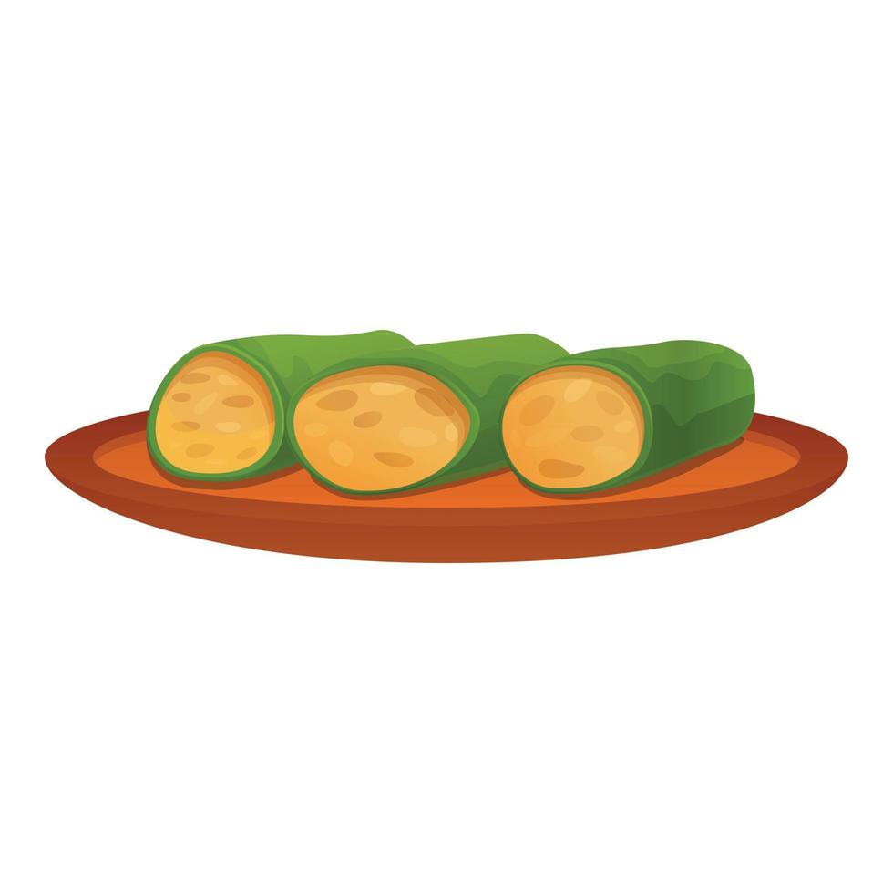 ícone de comida de pepino grego, estilo cartoon vetor