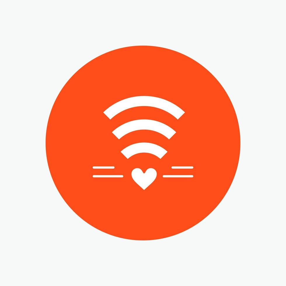 coração de casamento de amor wifi vetor